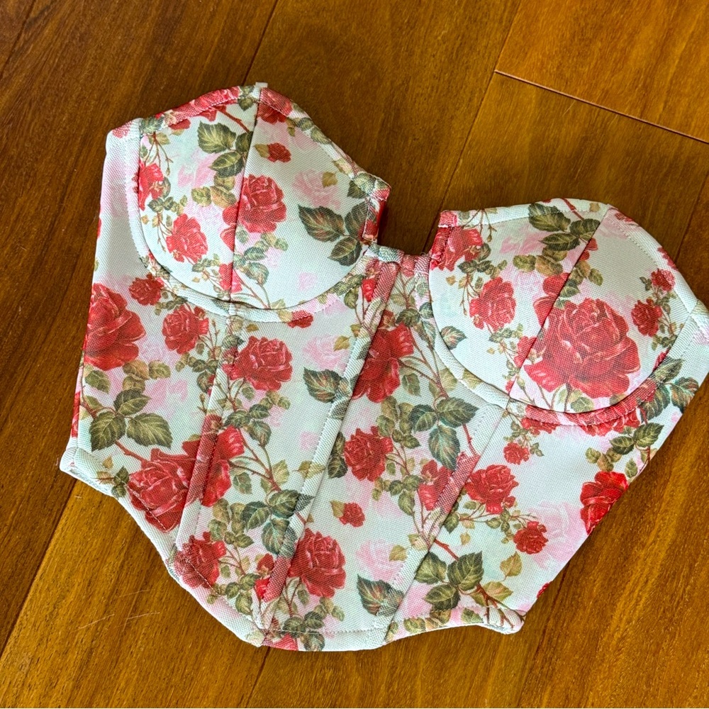Floral Bustier corset my outfit online myoutfitonline underwire love shack fancy